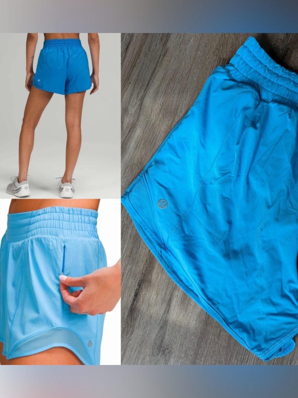 Lululemon Hotty Hot High-Rise Lined
Short 4" blue bright electric kayak 4